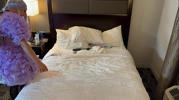 Dominatrix Makes Roommate Wear Sissy Dress 