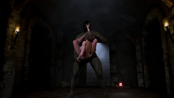 Fit demure Ashley caught and fucked hard by mutant with big dick