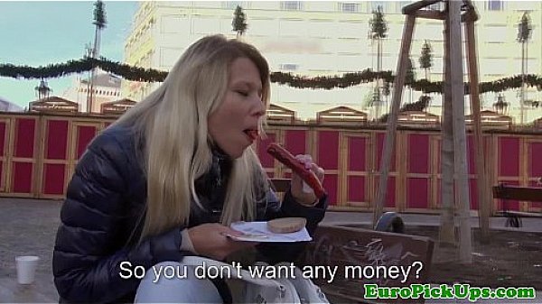 Amateur blonde picked up sucks dick POV