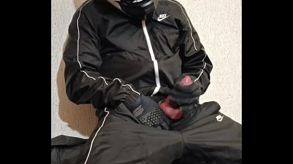 Stained his tracksuit with cum  