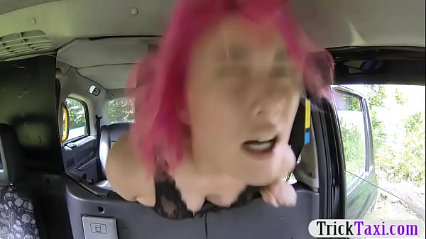 Pink hair passenger pounded by nasty driver in public  