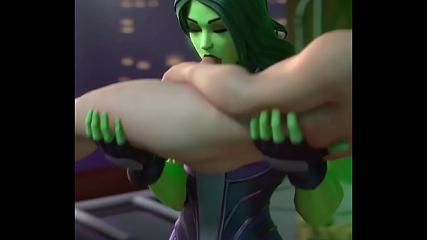 She-hulk chupando polla de debilucho