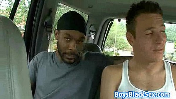 Muscular Blacg Gay Dude Fuck White Twink With His BBC 14