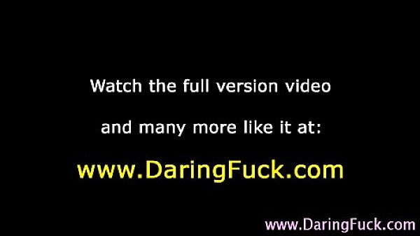 Classy maid in threesome