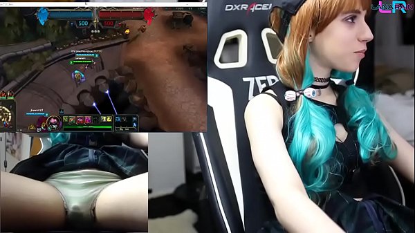 Lana Rain plays game while masturbating  