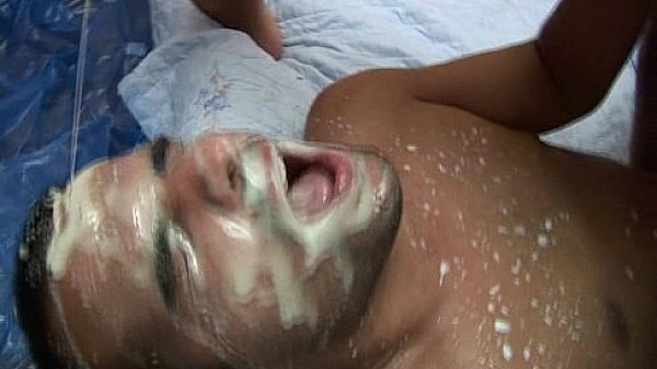 Barebacked Shower Cumshot..