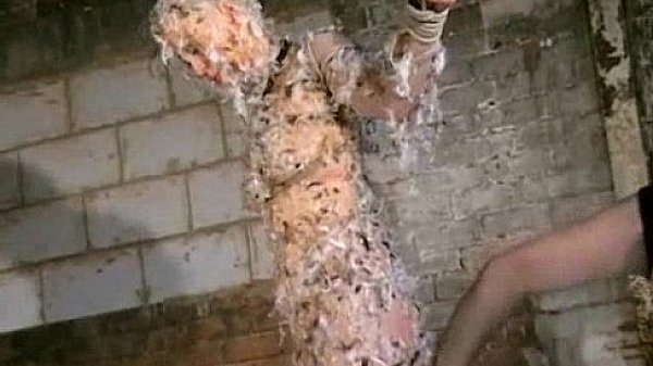 Feathered asian bondage and bizarre japanese domination of tied up Kumimonster