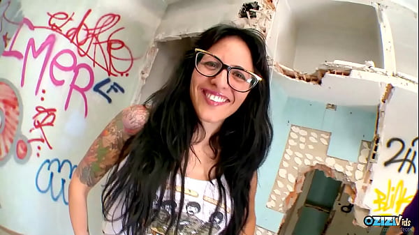 Wanting to get straight to the point, the brunette plops to her knees and swallows his shaft. Once he is fully erect, she lifts her booty up and lets him pull her hair while railing her pink snatch.  