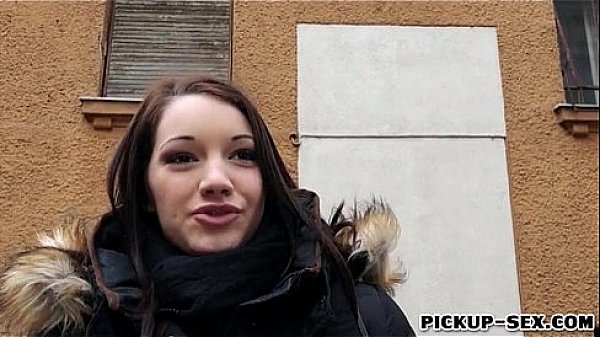 Hot Czech girl Felicia flashes boobs and fucked for money  