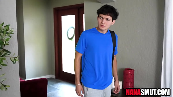 Stepson caught step grandma strap-on fucking stepmom