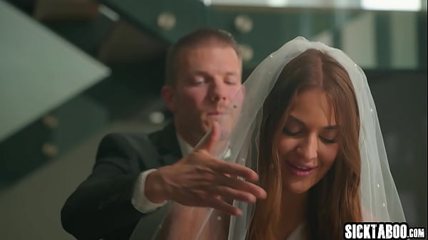 Big tits bride swallowed big cock and enjoyed hardcore pussy fucking after her wedding