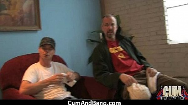 Black sluts mouth used by group of white cocks 6  