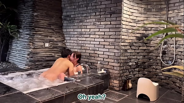 Japanese Amateur Wife Fuck in Sexy Fishnet Stockings after taking a Bath