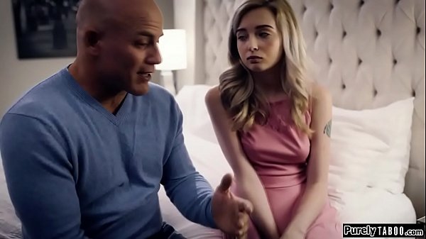 Stepdad has a special birthday hug for his 18yo stepteen.Shes conditioned by him for this moment so when he asks her to get naked shes willing.He naked as well and lets her touch his cock before letting her suck him off.He then fucks his stepteen