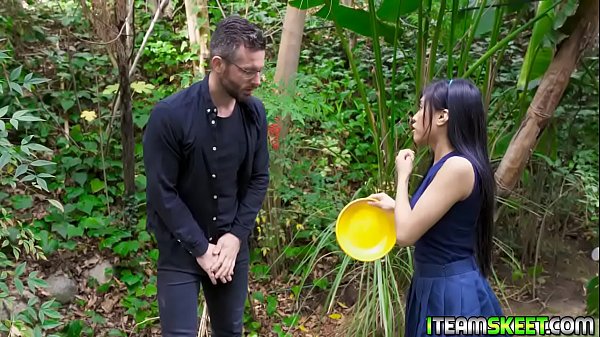 Ember Snow loves a big cock in her mouth and gags as she takes it deep down her Asian throat  