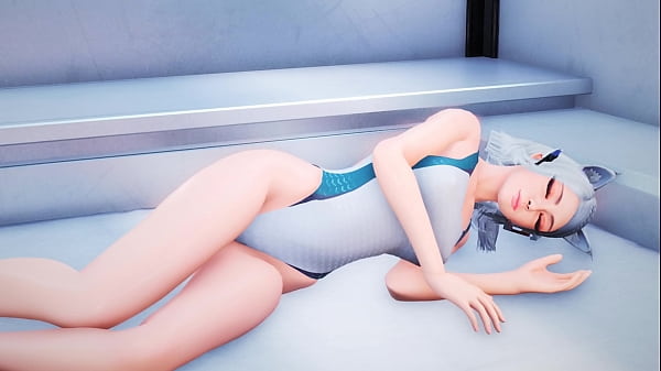 Sexy babe from Code Valkyrie II sex and masturbating