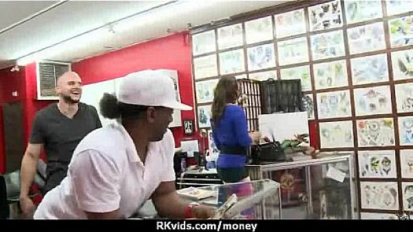 Tight teen fucks a man in front of the camera for cash 6