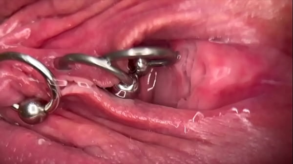 Really Close Up Macro my Pierced Clit and Pussy until get Very Wet and PEE go to inside my Pussy