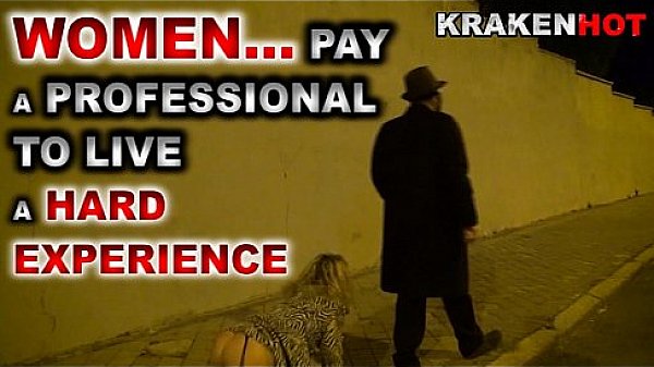 BDSM Girl big boobs in public nudity in the street 