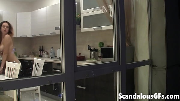The hot girl-next-door is naked and somehow messing with me through her kitchen windows