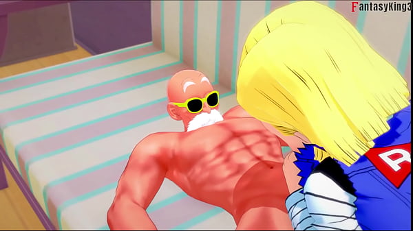 Android 18 sucks Roshi ́s dick for money | Dragon Ball Zex 5 | Full 1hr movie on Sheer & PTRN: Fantasyking3 