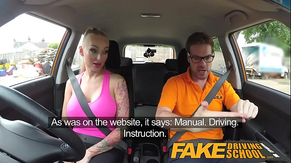 Fake Driving School - Tall busty Russian blonde woman gets what she wants