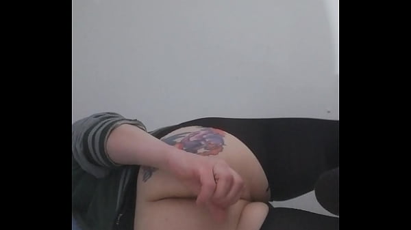 Slutty whore squashed banana in ass 