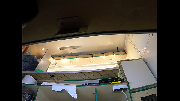 Beauty angel secretly upskirted at work by a naughty boss  