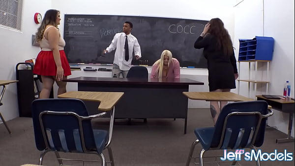 Interracial Orgy at The BBW Detention Center with 3 Hot Plumpers