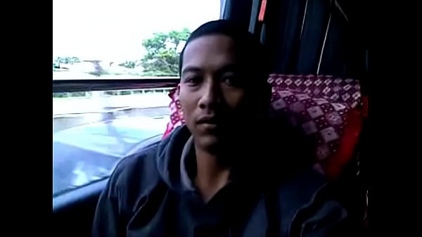 gay indonesian jerking outdoor on bus