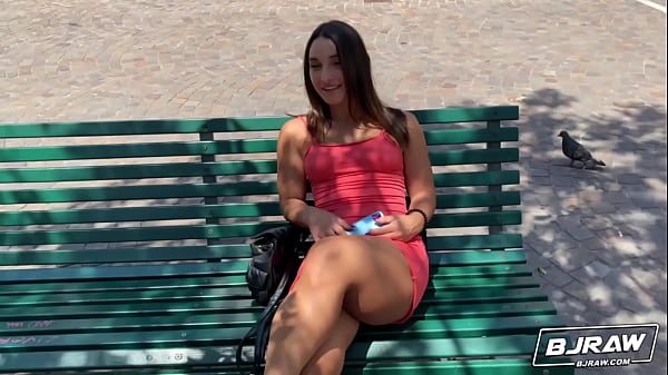 Italian hottie sucks this big cock until he busts on her face