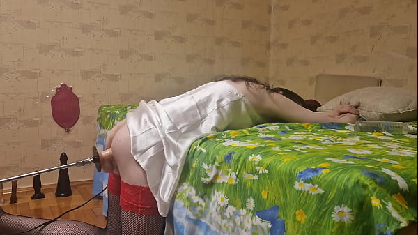 Sissy with fuck machine 