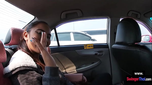 Fun Thai girlfriend teen travelling and once in the hotel dirty sex  