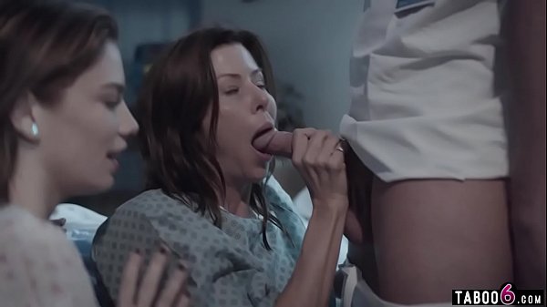 Big tittied cougar patient banged hard in a threesome