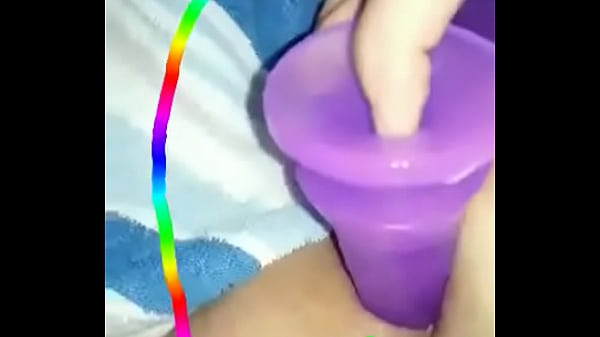 Playing with my dildo and loving it