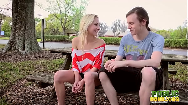 PublicHandjobs - Odette Delacroix will do anything to get famous, jerks cock outdoors for her big chance