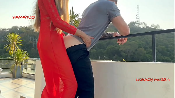 LM:Slim ,gorgeous tranny with big  dick in RED fucks her customer.Candi 