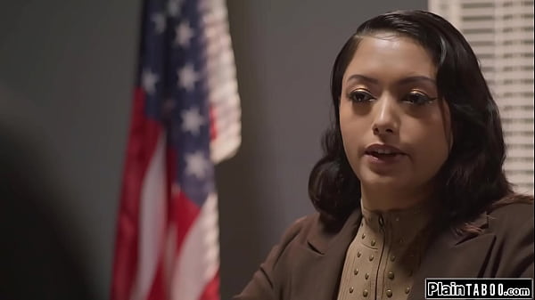 Busty ebony August Skye and her husband have a meet with the college counselor Princess Emily.They offer to fuck her in exchange for information