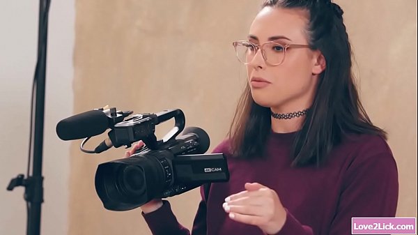 Dyke porn director teaching 2 teens how to lick pussy  