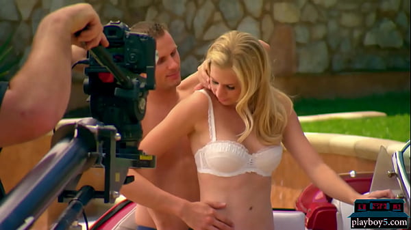 Sextape made with his big tits fiance with the help of Playboys crew