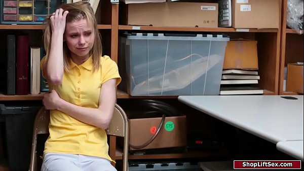 Head security officer caught and fucked a sneaky teen shoplifter  
