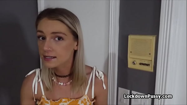 Next door blonde comes over to get fucked in lockdown