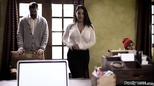 Stepteen and stepdad work out elektra complex during therapy.The busty doctor wants her to roleplay her mum.She tells them to get naked both.The stepteen throats her stepdads big cock and is rubbed by the doctor until she squirts before shes fucked