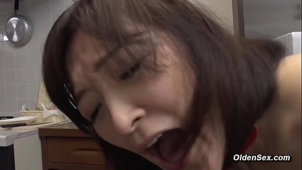 Old Asian man Yasushi Goto strips big tits Japanese mature lady Suzune Yagami and fucks her deep throat then pounds her hairy pussy