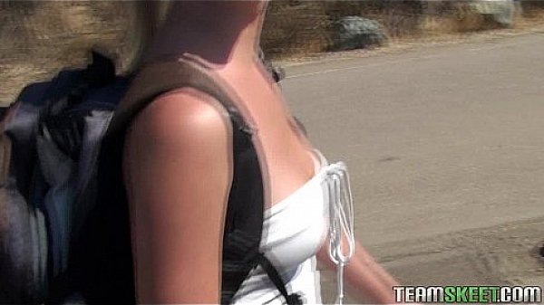 blonde chick Casi James gets fucked after hiking