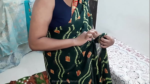 How cute & sexy she looks in Green Saree..Best XXX