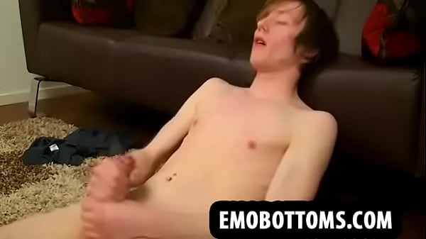 Sexy punk twink is jerking his big cock off 