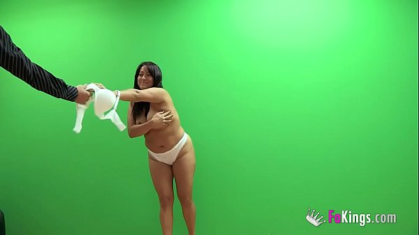 Curvy Colombian gal was only coming to clean our office, but ended up getting dick  