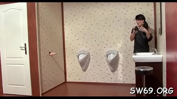 Tits, booty slimed at gloryhole