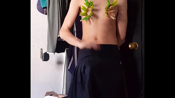 prude slave submits and self-punishment (CBT)  